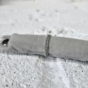 Silver Ring With a Row of CZ's